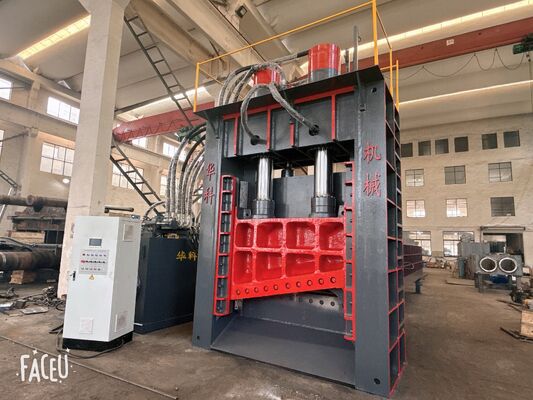 Buy Hydraulic Scrap Shear with 700 Tons Shearing Capacity, Cover Pressing System, and 7500mm Feeding Box for Bulky Scrap Steel online manufacture